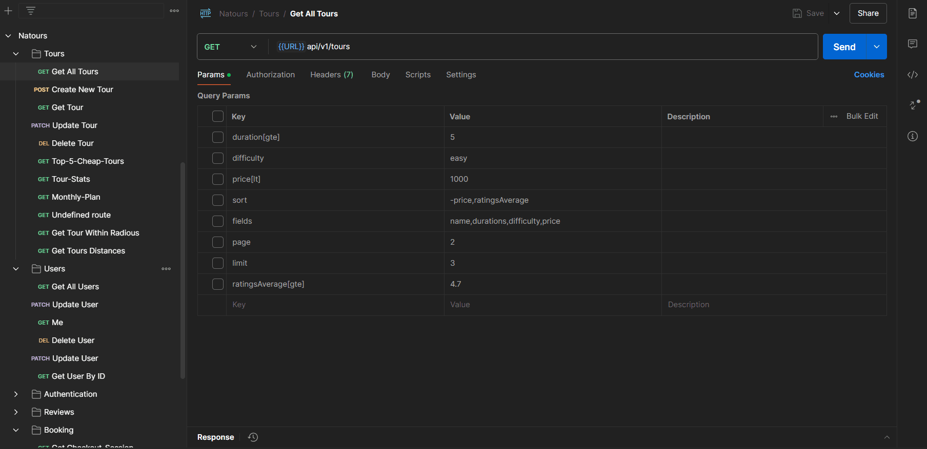 Tour management Api